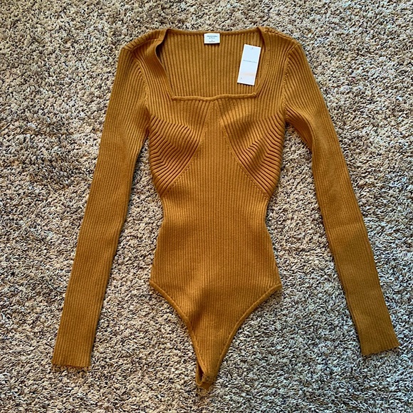 NEW Abercrombie sweater bodysuit long-sleeve - Picture 1 of 8